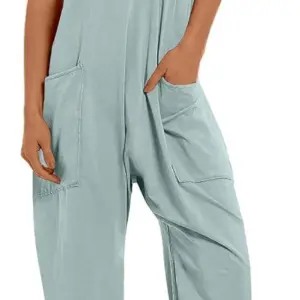 One Piece Jumpsuits for Women Casual Sleeveless Spaghetti Strap Rompers Summer Overalls Beach Vacation Outfits 2025
