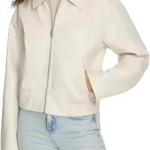 Levi's Women's Faux Leather Bomber with Laydown Collar