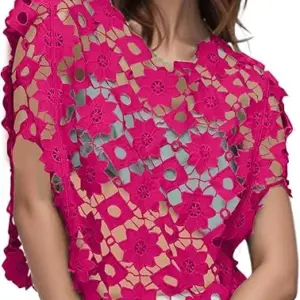 Women's Floral Crochet Lace Vest Top Crewneck Sexy Embroidered Vest Cover Up Going Out Tops
